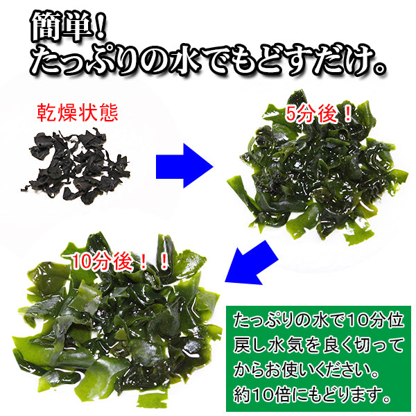 【お徳用ゆうパケット送料無料】三陸産カットわかめ100g