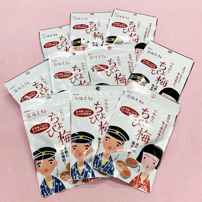 梅おつまみ１０袋　ぺたんこちょび梅7g　 熱中症対策　マルヤマ食品