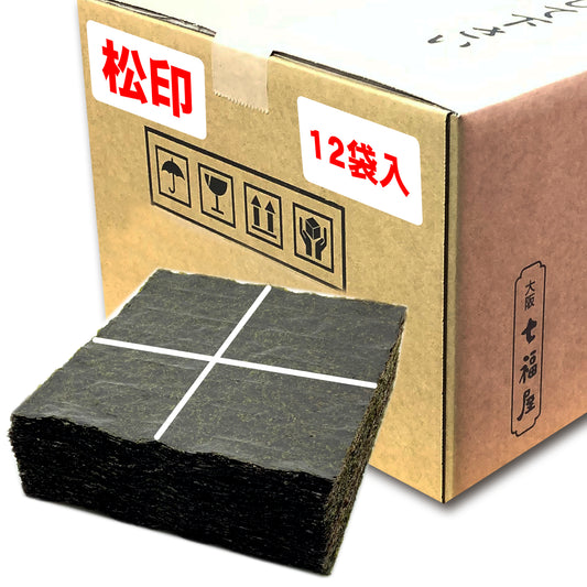 【ケース販売】業務用焼海苔4切400枚（十字）【松印】×12袋