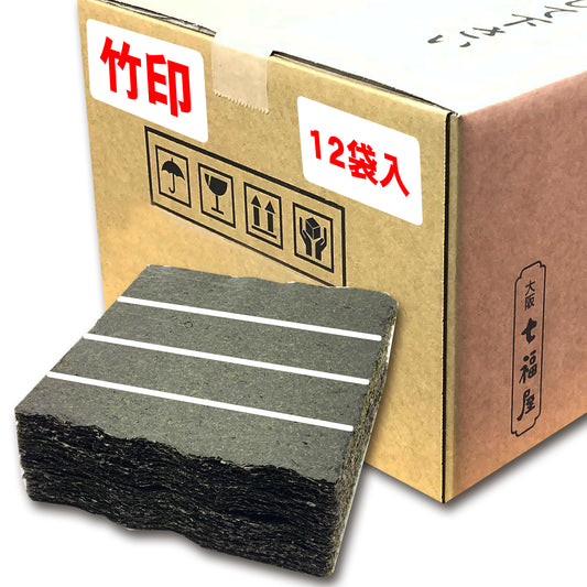 【ケース販売】業務用焼海苔4切400枚（横）【竹印】×12袋