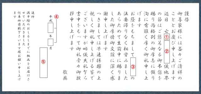 法要のご挨拶（奉書紙・有料）